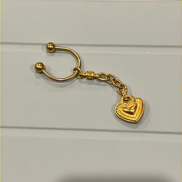 Judith Ripka Accessories - Judith Ripka Gold Tone Heart Keychain